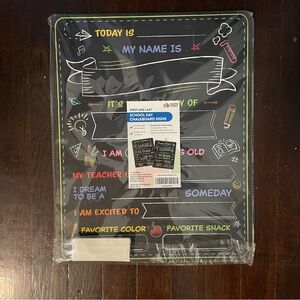 Colorful School Day Chalkboard Signs